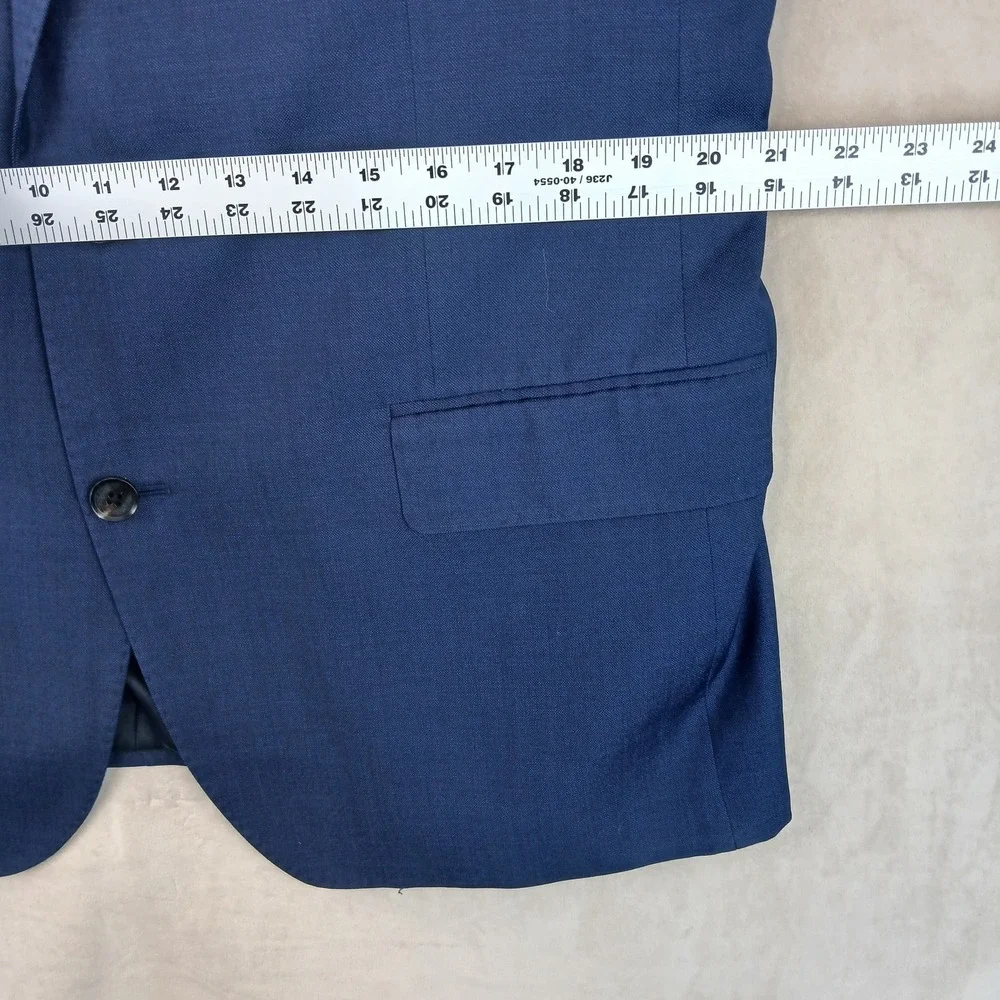 The Blk Tux Tollegno 44R Mens Blazer Sport Coat Merino Modern 21x30 **Fits 42R *